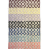 Pastel Lattice – Hand Woven Cotton Rug in Cream
