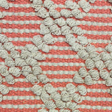 Pastel Lattice – Hand Woven Cotton Rug in Cream