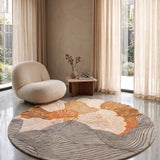 Petal Basin – Hand Tufted Wool Rug in Orange/Peach