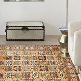 Neyshabur -  Hand Knotted Silk Rug In Peach/Orange