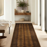 Turkish Desert Dreams - Hand Knotted Wool Rug In Copper Brown/Black
