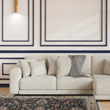 Azura - Hand Knotted Wool Rug in Navy Blue/Grey