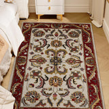 Zarina - Hand Tufted Wool Rug In Cream/Red