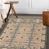 Kianoush - Hand Woven Jute Rug In  Beige/Brown