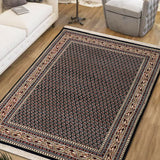 Farzin - Hand Knotted Wool Rug In Navy Blue/Cream
