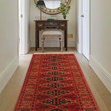 Rang Raah - Hand Knotted Wool Rug In Reddish Maroon