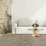 Aura - Hand Knotted Wool Rug In Grey/Cream