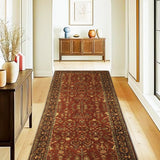 Chitvan - Hand Tufted Wool Rug In Dark Brown / Rust