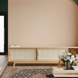 Tarannum - Hand Knotted Silk Rug In Navy Blue/Peach