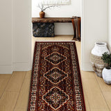 Rishara - Hand Knotted Wool Rug in Red/Cream