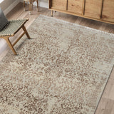 Old Soul - Hand Knotted Wool Rug In Light Grey/Mushroom Brown