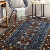 Quasar - Hand Knotted Wool Rug In Prussian Blue/Cream