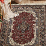 Lalzar - Hand Knotted Wool Rug In  Sangria Maroon/Cream
