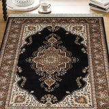 Tassavur - Hand Knotted Wool Rug In Navy Blue/Mushroom