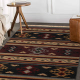 Runa - Hand Woven Wool Rug In Black/Beige