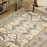 Hunar - Hand Knotted Wool Rug In Cream/Grey