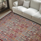 Darbaar - Hand Knotted Wool Rug In Crimson Red/Cream