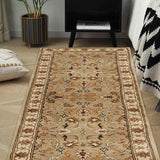Farahan - Hand Tufted Wool Rug In  Beige/Mushroom