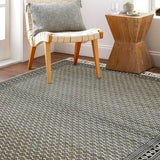 Mehvar - Hand Knotted Wool Rug In Cream/Black