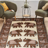 Madhura -Hand Knotted Wool Rug In Brown/Cream