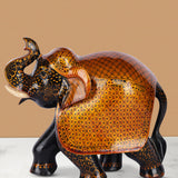 Tejas Amber Elephant - Sculpture in Wood