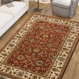 Shadab - Hand Tufted Wool Rug in Rust/Cream