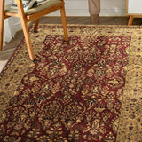 Rumi - Hand Tufted Wool Rug In Maroon/Gold