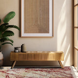 Kaida - Handknotted Wool Rug in Beige/Red