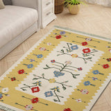 Roxana - Hand Woven Wool Rug In Yellow/Cream