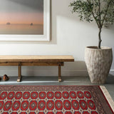 Dawran - Hand Knotted Wool Rug In  Ribbon Red/Ivory