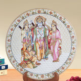 Ram Sita Darbar - Decorative Plate in Marble