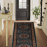 Kashavara - Hand Knotted Wool Rug in Turquoise Blue/Beige