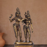Shiv-Parvati Abhay - Sculpture in Brass