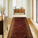 Redwood Grove - Hand Tufted Wool Rug In Maroon/Sage Green