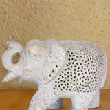 Undercut Jaipur Elephant - Sculpture in Stone