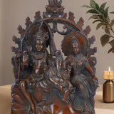 Shiv and Parvati - Sculpture in Brass