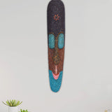 Blue Lama Mask - Mask in Wood