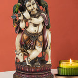 Krishna's Music - Sculpture in Marble Dust