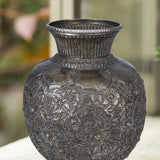 Silver Sparkle - Vase in White Metal