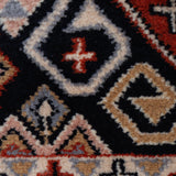 Hamrah - Hand Knotted Wool Rug In Navy Blue /Cream