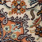 Sangam raha - Hand Knotted Silk Rug In Cream/Mushroom Brown