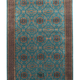 Khorasan - Hand Knotted Wool Rug in Blue/Brown