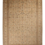Baharestan - Hand Knotted Wool Rug In Cream/ Mushroom