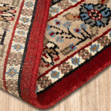Firdaws - Hand Knotted Wool Rug In Maroon/Beige