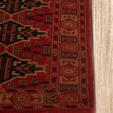 Rang Raah - Hand Knotted Wool Rug In Reddish Maroon