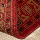 Rang Raah - Hand Knotted Wool Rug In Reddish Maroon