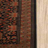 Aramesh - Hand Knotted Wool Rug In  Black/Brown