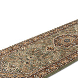 Basilica Bloom - Hand Knotted Wool Rug In Olive Green /Brown