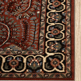 Viraat - Hand Knotted Wool Rug In  Rust/Ivory