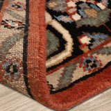 Viraat - Hand Knotted Wool Rug In  Rust/Ivory